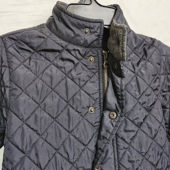 Navy Black/Blue Quilted and lined Coat for Girls - Picture 7 of 13